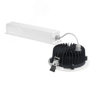 Светильник светодиодный встраиваемый downlight TLDR08-34-930-OL-EM1-IP65 34Вт 2700лм 3000K Ra90 IP65 с БАП 1 час - фото 2