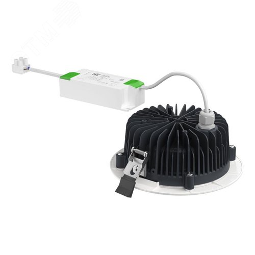 Светильник светодиодный встраиваемый downlight TLDR08-24-940-OL-EM1 24Вт 1950лм 4000K Ra90 IP65/IP20 с БАП 1 час - фото 2
