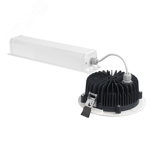 Светильник светодиодный встраиваемый downlight TLDR08-34-940-OL-EM1-IP65 34Вт 2850лм 4000K Ra90 IP65 с БАП 1 час - фото 2