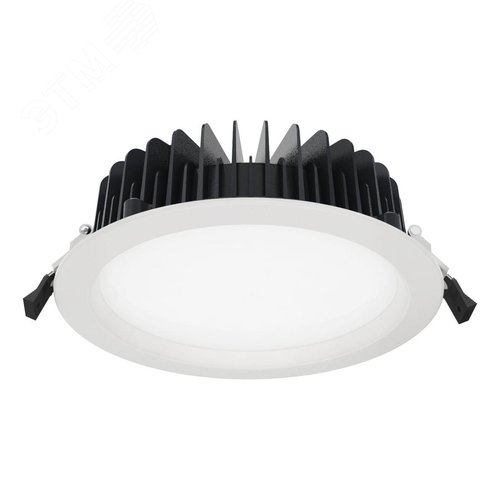 Светильник светодиодный встраиваемый downlight TLDR08-24-940-OL-EM1-IP65 24Вт 2250лм 4000K Ra90 IP65 с БАП 1 час - фото 1