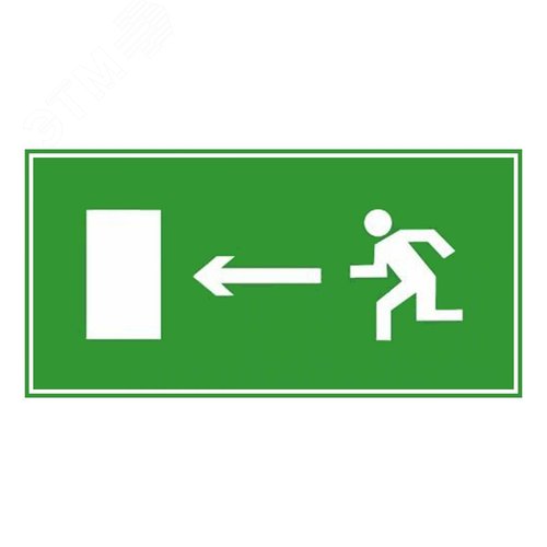 Знак эвакуационный ЭП03 Налево'' 140x280 мм - фото 1