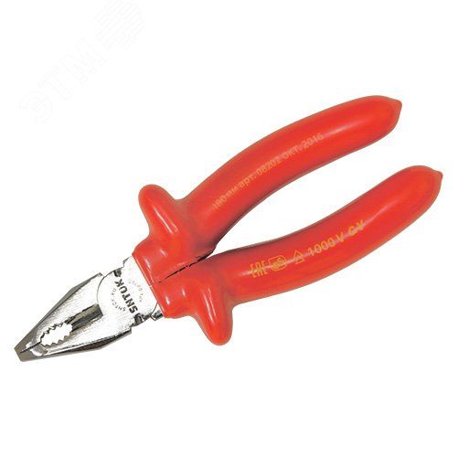 Изображение товара Диэлектрические пассатижи SHTOK 1000В 180 мм для работы под напряжением