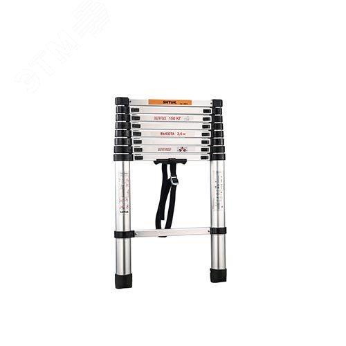 Изображение товара Телескопическая лестница SHTOK 2.6м 20012 высокая прочность и удобство