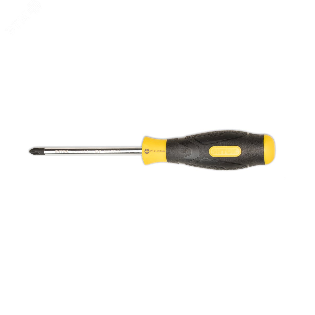 Изображение товара Крестовая отвертка SHTOK Ph2x100 мм 09108 для работы с саморезами