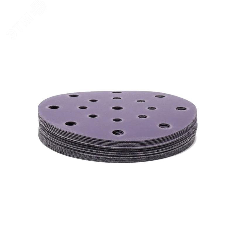 Изображение товара Круг шлифовальный Purple Sandpaper auto Р320 150мм 17 отверстий 25шт
