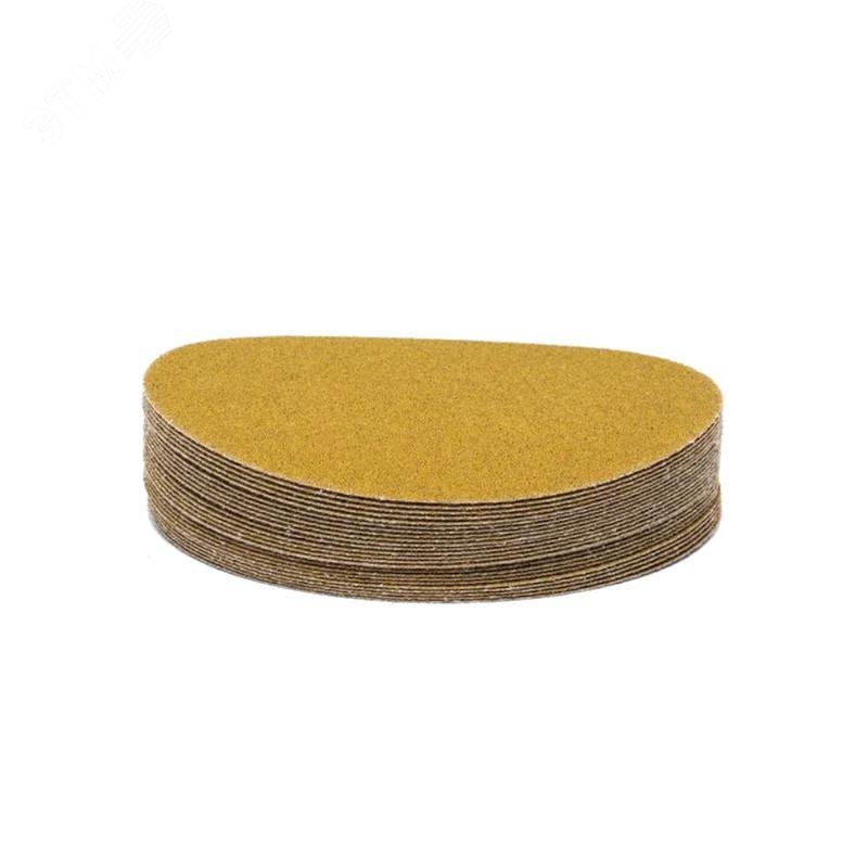 Изображение товара Круг абразивный шлифовальный под липучку Yellow Sandpaper R80 150мм 25шт