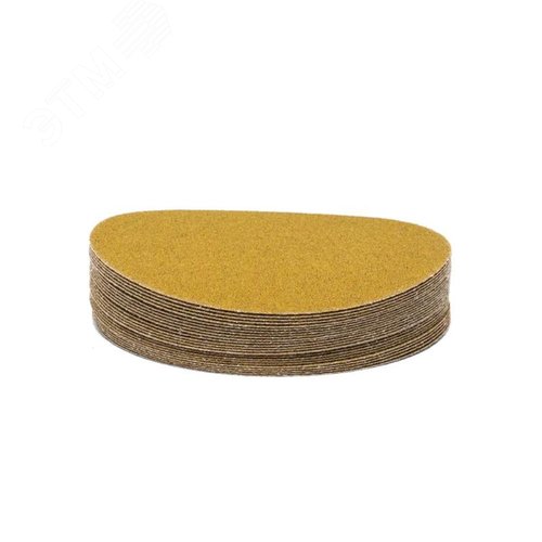 Изображение товара Круг абразивный шлифовальный под липучку Yellow Sandpaper Р80 (150мм, без отверстий, 25шт) желтый (упак)