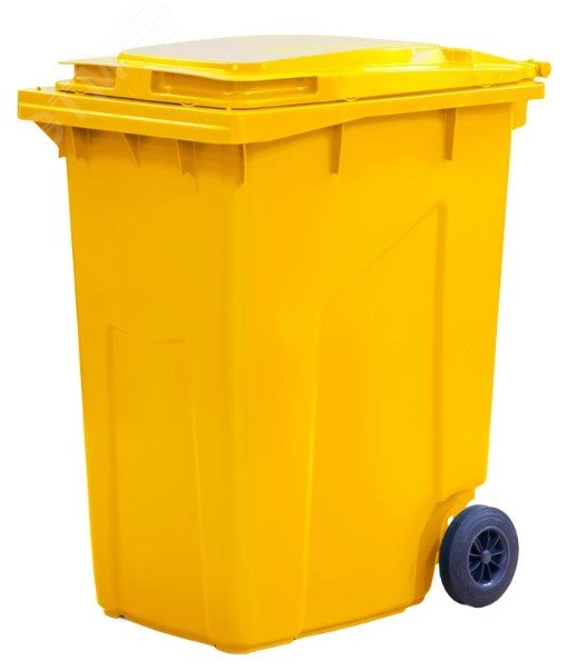 Изображение товара Мусорный контейнер 360 л из первичного полиэтилена жёлтый Россия Тара.ру