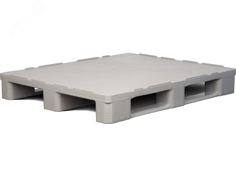 Изображение товара Паллет 1200х1000х160 мм гигиенический из полиэтилена серый для автоматизированных складов и хранени