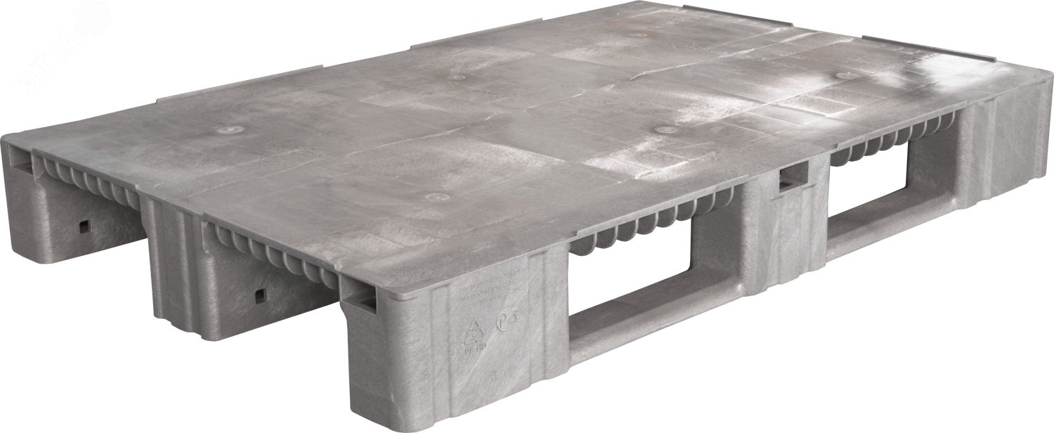 Изображение товара Паллет 1200х800х150 серый из полиэтилена для грузоперевозок и хранения