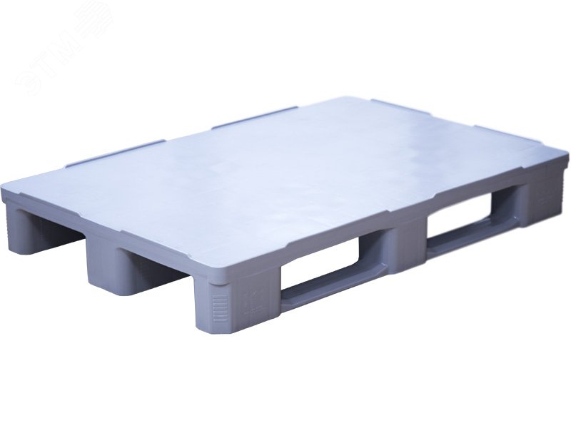 Изображение товара Паллет 1200х800х160 мм из полиэтилена гигиенический на 3 полозьях