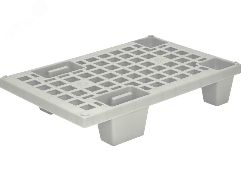 Изображение товара Паллет 600х400х130 ,перфорированный на ножках, серый (шт)