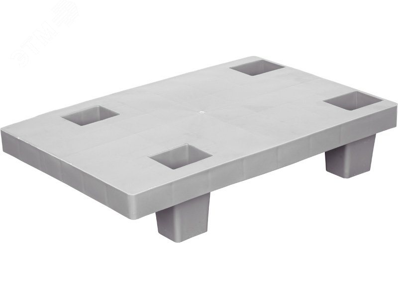 Изображение товара Паллет 600х400х130, сплошной на ножках, серый (шт)