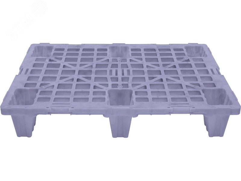 Изображение товара Паллет п/э 800х600х140 перфорированный, на ножках цвет светло-серый (шт)