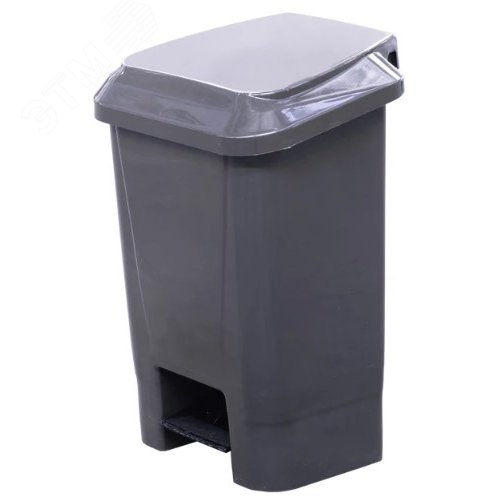 Изображение товара Контейнер мусорный 30 литров полимерный с педалью, пакетодержателем, серый (шт)