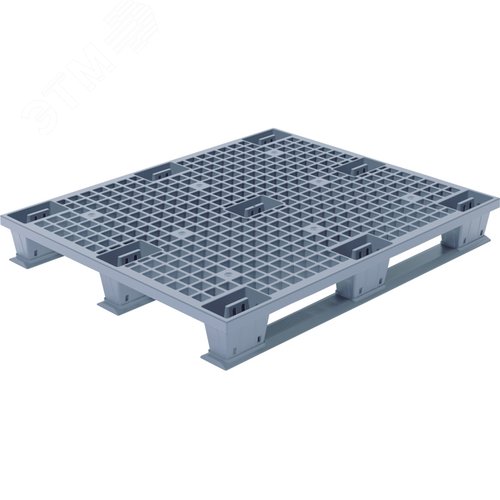 Изображение товара Паллет 1200х1000х150 перфорированный, на полозьях цвет серый (шт)