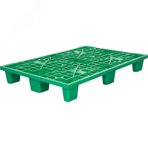 Изображение товара Паллет 1200х800х160 мм ,перфорированный 9 ножек, вкладываемый, зеленый (шт)