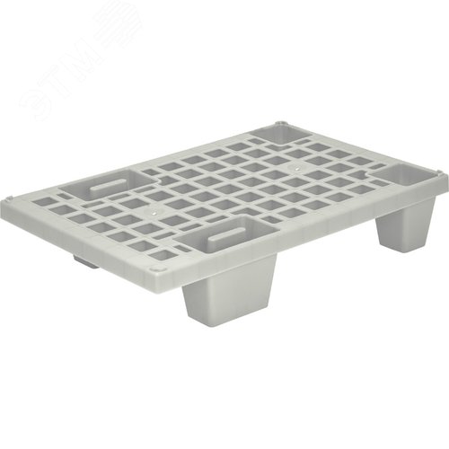 Изображение товара Паллет 600х400х130, перфорированный на ножках, серый (шт)