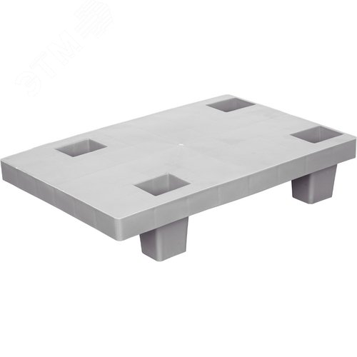 Изображение товара Паллет 600х400х130, сплошной на ножках, серый (шт)