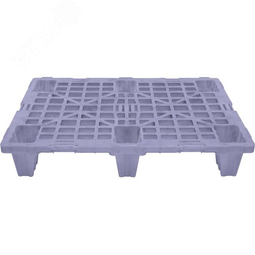 Изображение товара Паллет п/э 800х600х140 перфорированный, на ножках цвет светло-серый (шт)