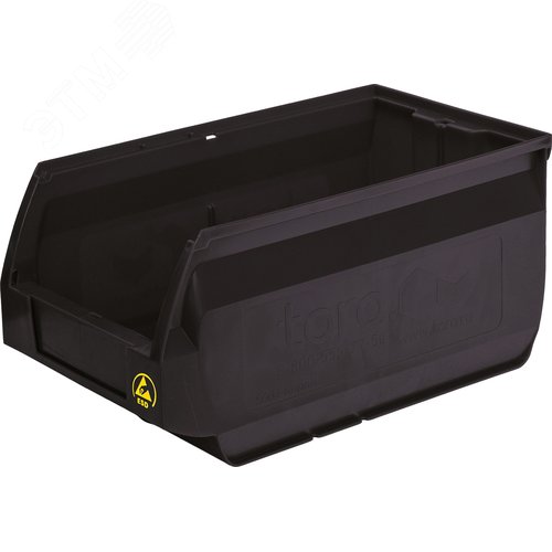 Изображение товара Ящик Napoli 400х230х200 PP, черный антистатичный (шт)