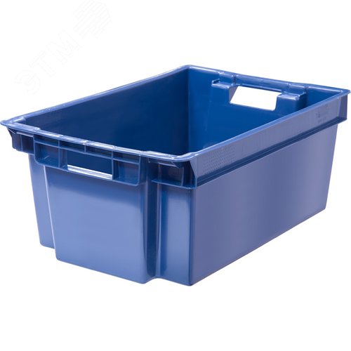 Изображение товара Ящик полимерный 600х400х250 мм, Север помнит, сплошной, синий (шт)