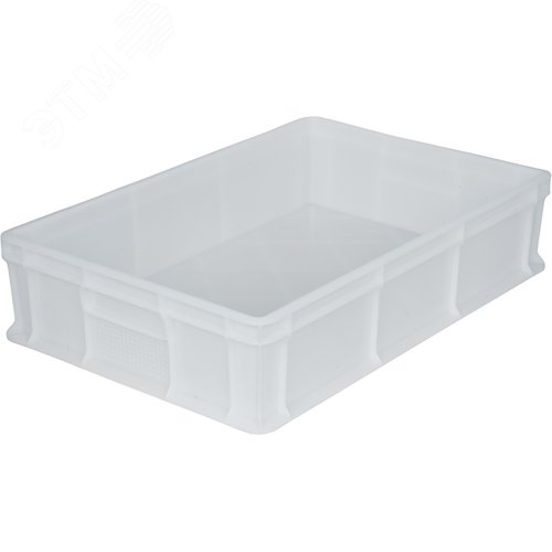 Изображение товара Ящик п/э 600х400х140 мм, сплошной, без ручек, натуральный, морозостойкий (шт)