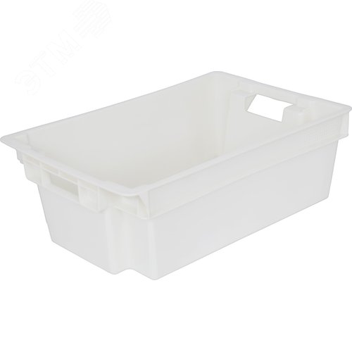 Изображение товара Ящик полимерный 600х400х200 мм, сплошной, натуральный, морозостойкий (шт)