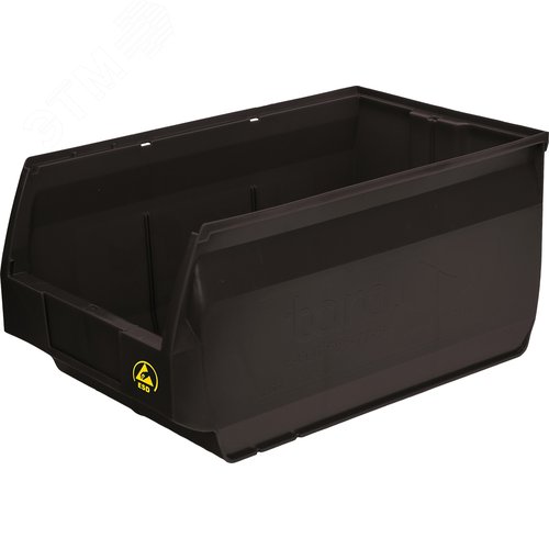 Изображение товара Ящик Venezia 500х310х250 PP, черный антистатичный (шт)