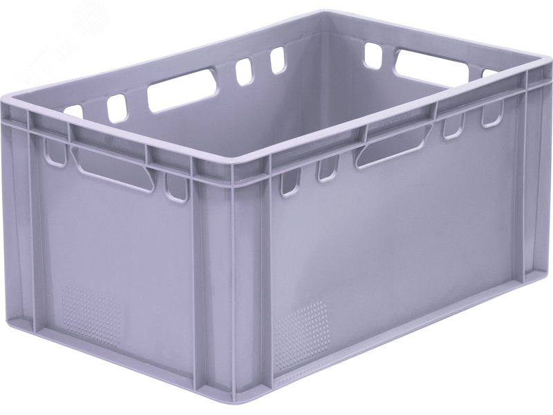 Изображение товара Полимерный ящик 600х400х300 мм из HDPE для мяса и продуктов