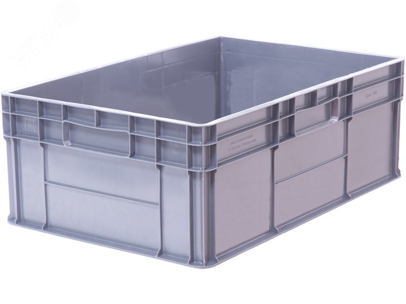 Изображение товара Полимерный ящик 600х400х220 мм с ручками для хранения и транспортировки