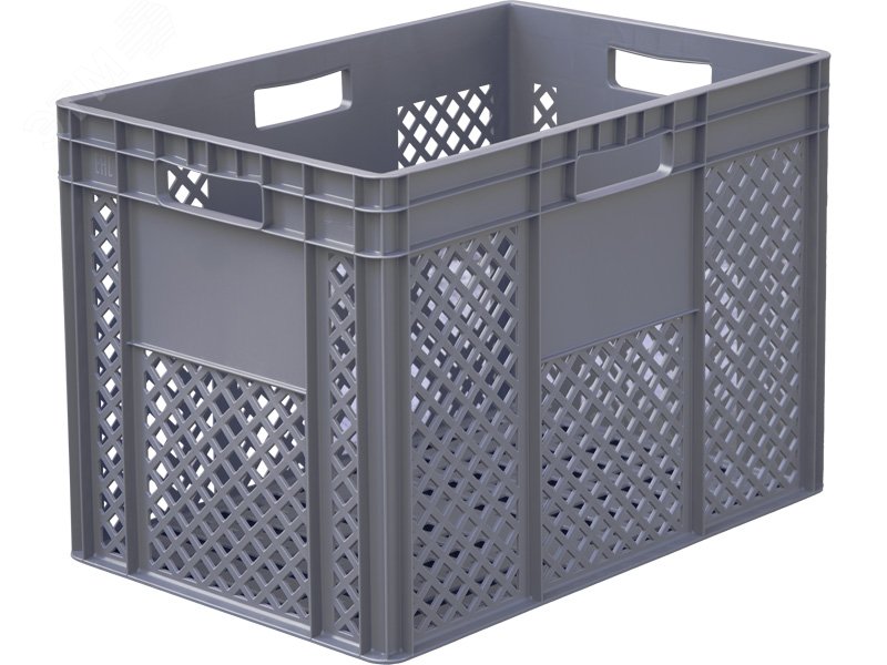 Изображение товара Полимерный ящик 600х400х420 мм морозостойкий перфорированный руководство для хранения и перевозки п
