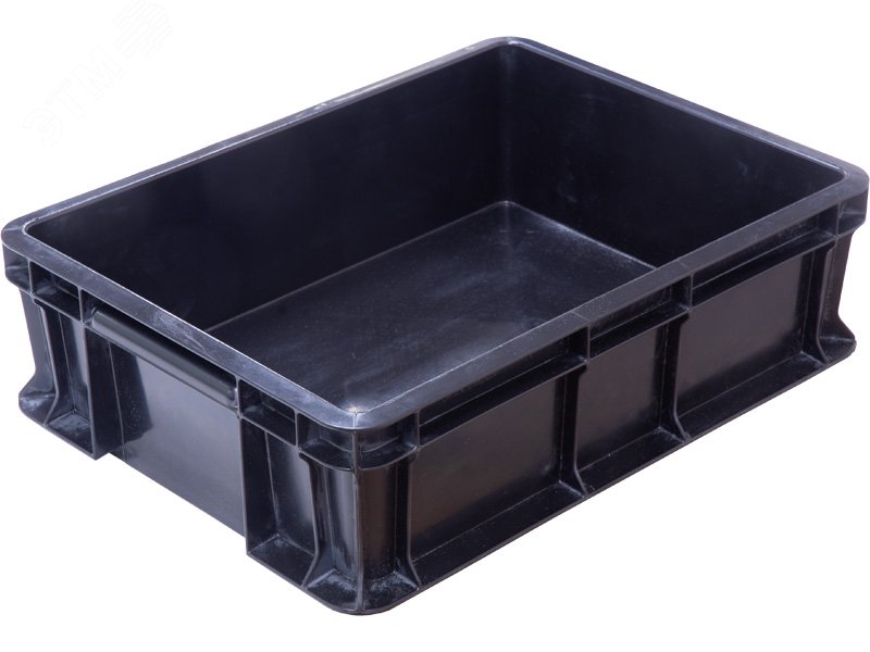 Изображение товара Полимерный ящик 400х300х120 мм ESD антистатический черный