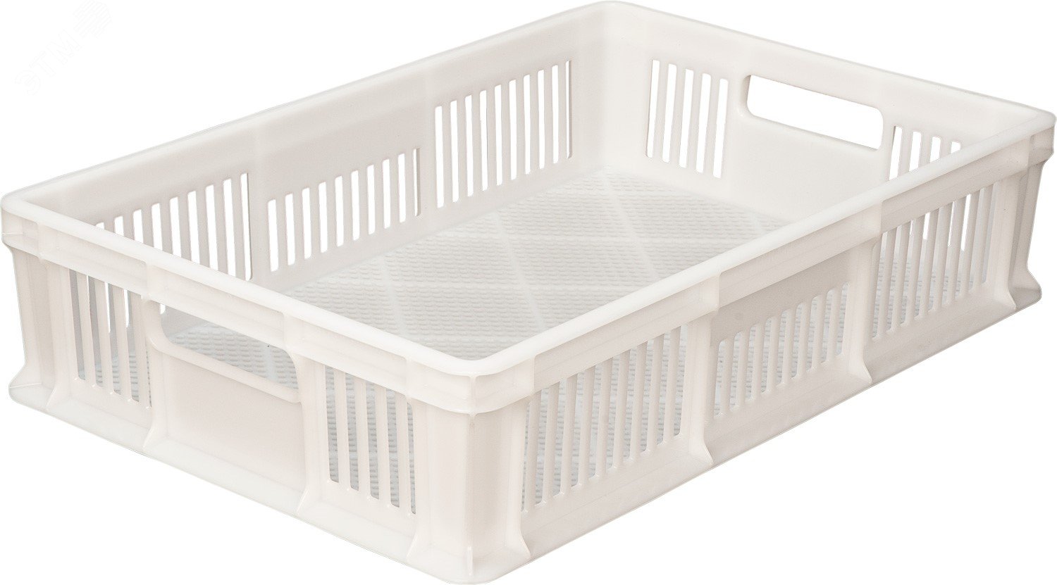 Изображение товара Ящик п/э 600x400x140 мм морозостойкий перфорированный с ручками