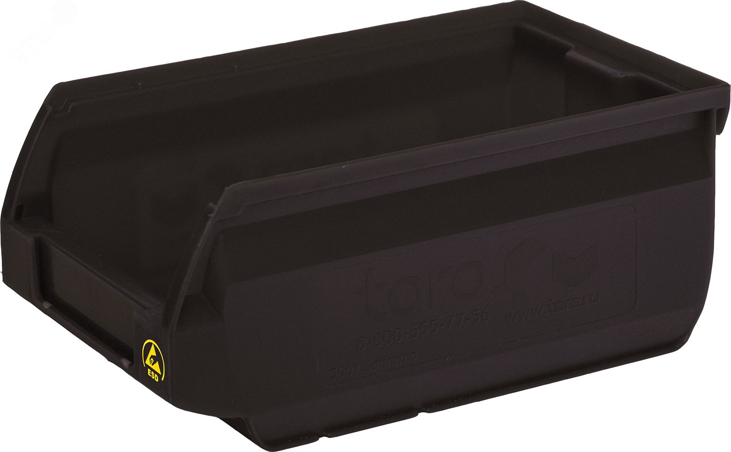 Изображение товара Ящик Sanremo 170х105х75 PP черный антистатичный для хранения