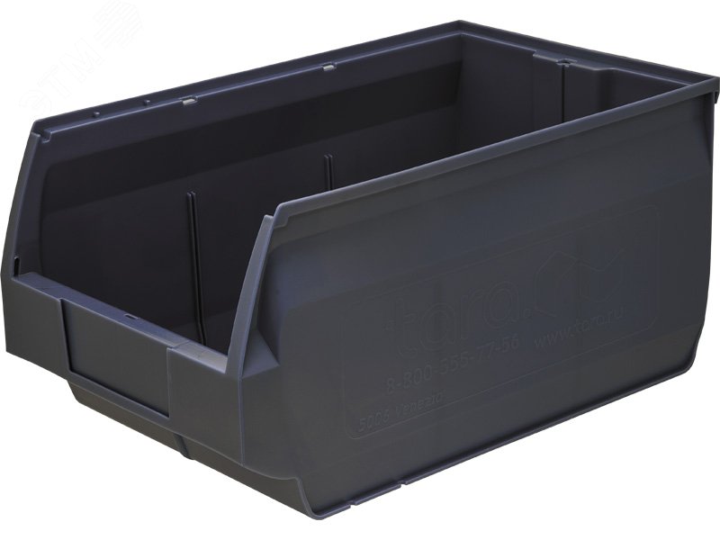 Изображение товара Ящик Venezia 500х310х250 мм, темно-серый для хранения инструментов