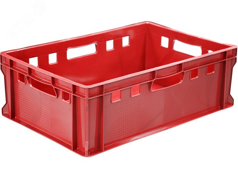 Изображение товара Пластиковый полимерный ящик 600х400х200 мм для пищевой и промышленной отрасли