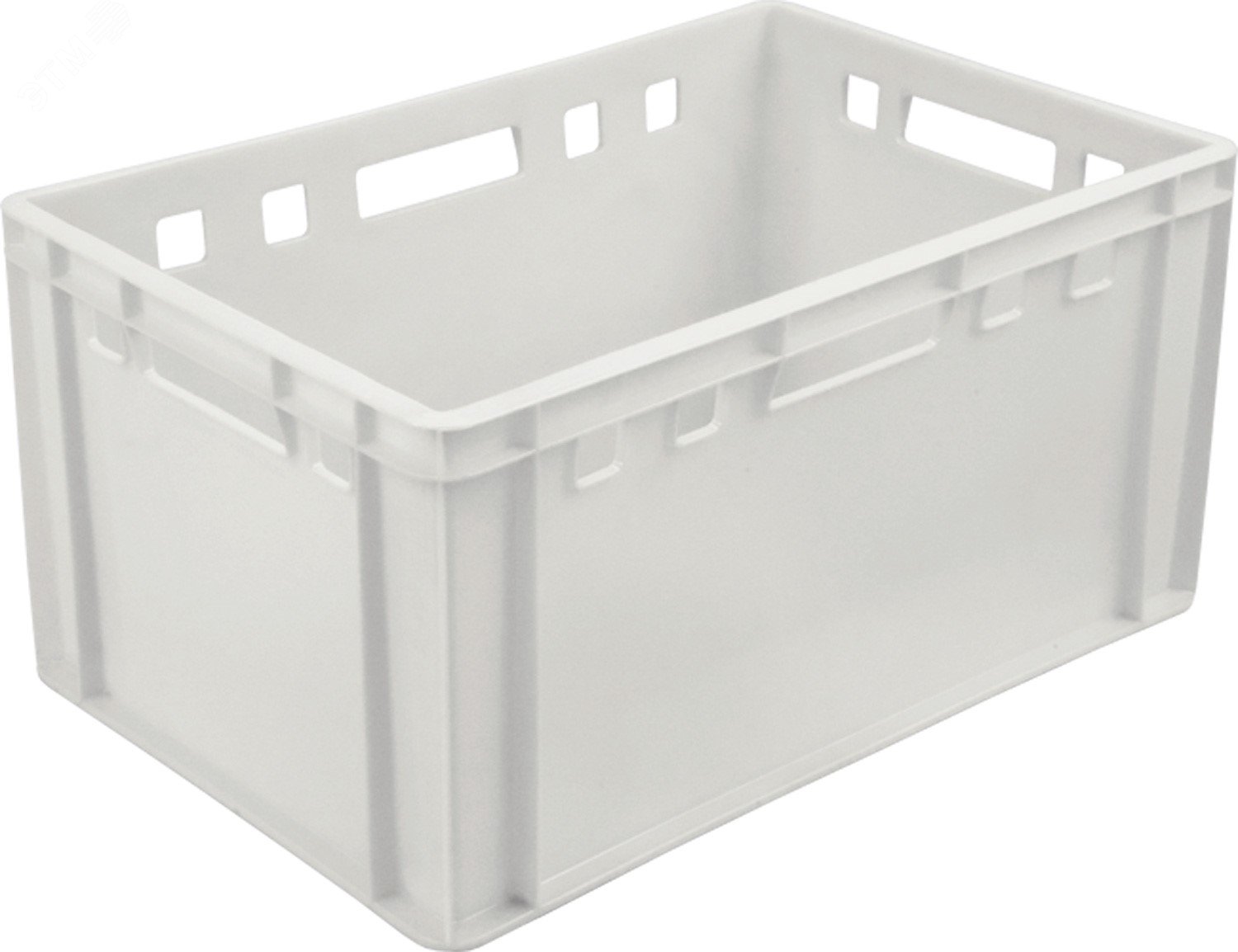 Изображение товара Полимерный ящик 600х400х300 мм сплошной морозостойкий - для хранения и транспортировки продуктов