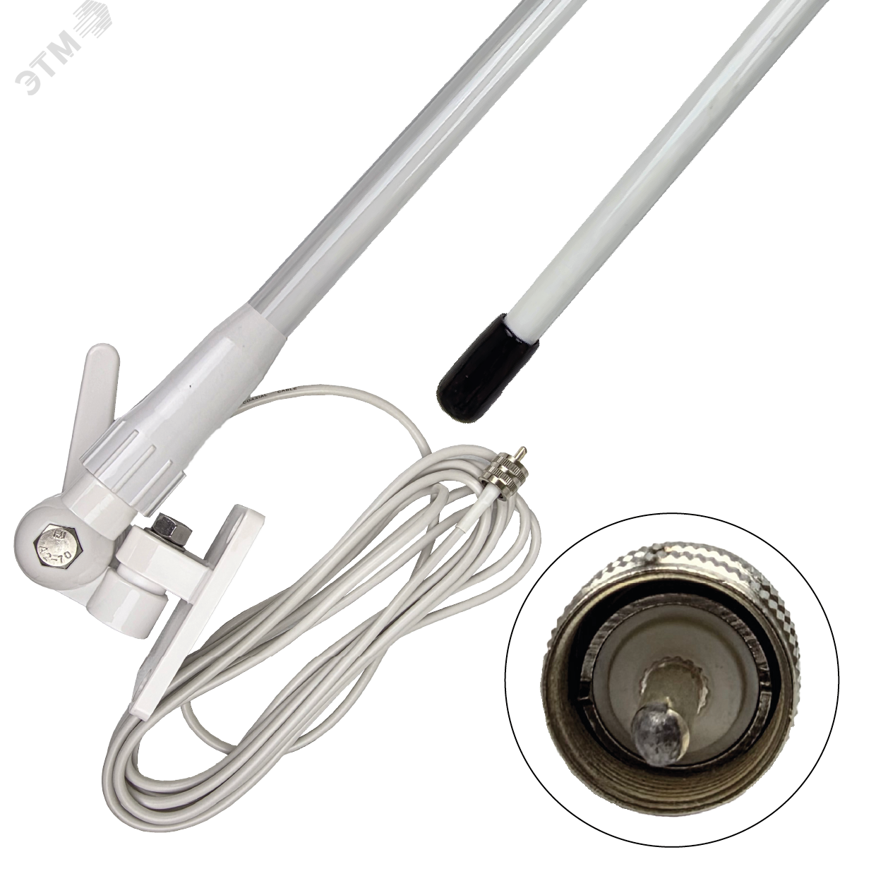 Изображение товара Морская антенна Аргут MRF-105V компактная с кабелем и креплением 156-163 МГц