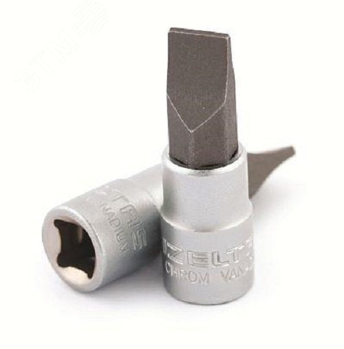 Изображение товара Головка торцевая с внешним шлицевым (Sloted) SL 1.2x8.0, приводной квадрат 1/4'', длина 37 мм (шт)