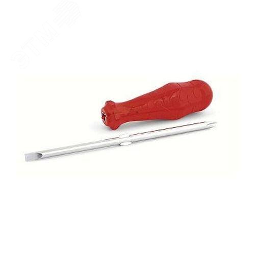 Изображение товара Отвертка со сменными вставками (прямой+кресттообразный шлиц) 6х80 мм, 2 предмета (шт)