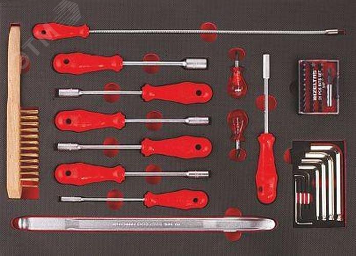 Изображение товара Набор инструментов в ложементе IZELTAS 3 ящика для тележки PRO