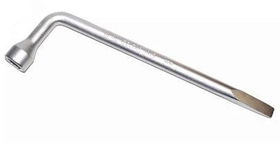 Изображение товара Ключ торцевой IZELTAS 19 мм с изогнутой рукоятью и отверткой наконечником