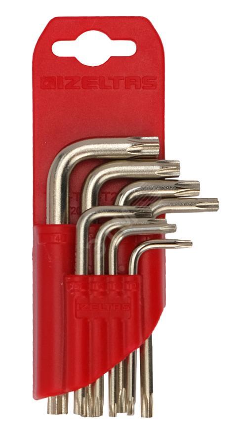 Изображение товара Набор ключей TORX IZELTAS 8 предметов из высококачественной стали Изображение товара Набор ключей TORX IZELTAS 8 предметов из высококачественной стали