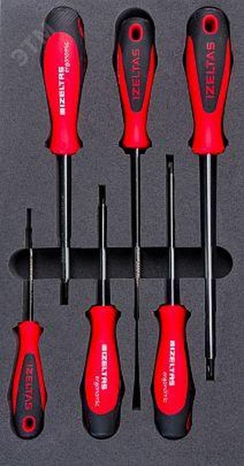 Изображение товара Набор отверток, крестообразный (PH) шлиц, двухкомпонентная рукоятка, 6 предметов ERGONOMIK (шт)