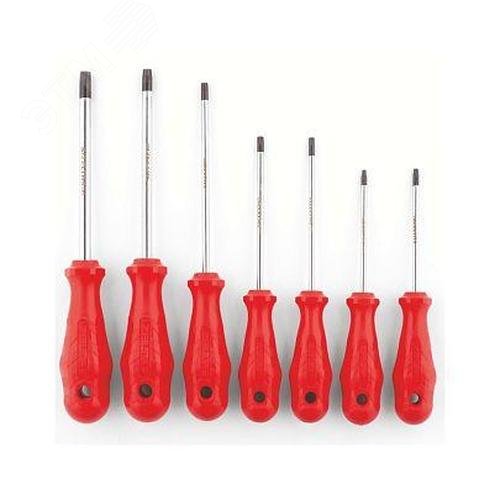 Изображение товара Набор TORX отвёрток IZELTAS TX10-TX40 в ложементе, 7 шт