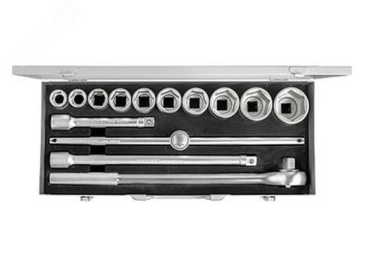 Изображение товара Набор торцевых головок 3/4'' 6-гранный 22-50 мм 14 предметов (шт)