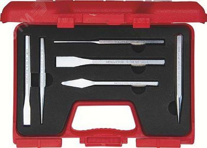 Изображение товара Набор ударно-режущего инструмента IZELTAS 6 предметов в кейсе 180x245x50 мм