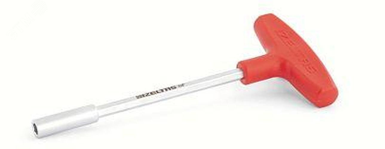 Изображение товара Отвертка (битодержатель) для бит 1/4'', Т-образная рукоятка, муфта с магнитом, 6,3х130 мм (шт)