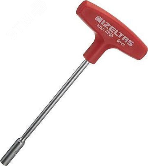 Изображение товара Отвертка торцевая с шестигранной головкой 6 мм, Т-образная рукоятка (шт)